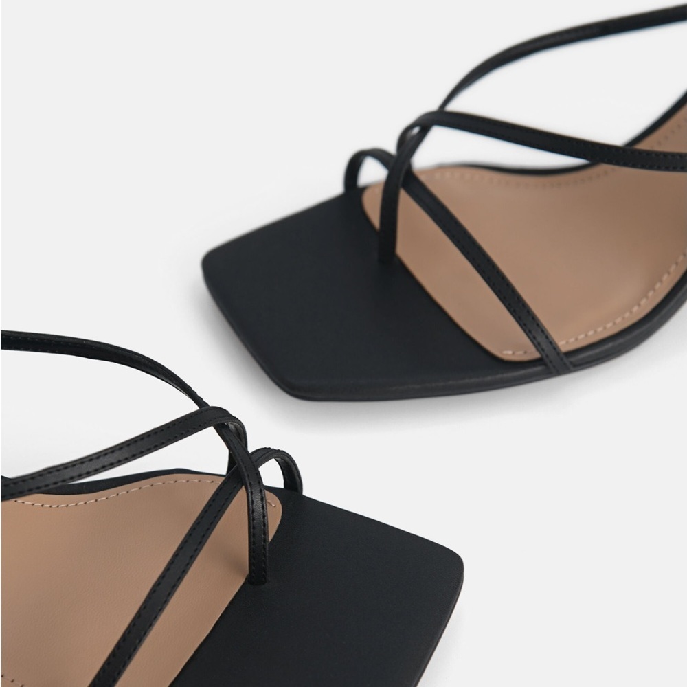 NWOT Pedro Black Strappy Women's Heels - Picture 11 of 11